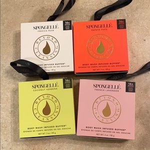 Four brand new Spongelle body buffers